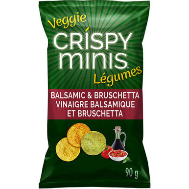 Quaker Crispy Minis Veggie Balsamic & Bruschetta Multigrain Chips, 90g/3.2 oz. (Imported from Canada)