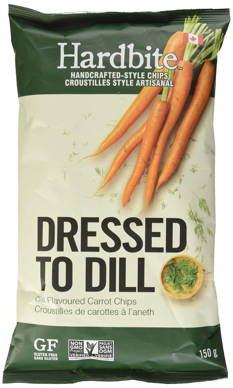 Hardbite Dill Flavoured Carrot Chips, 150g/5.3oz., {Imported from Canada}