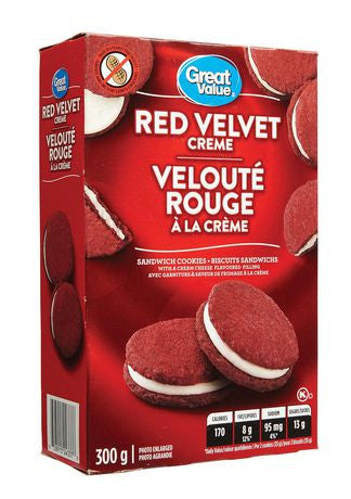 Great Value Red Velvet Sandwich Cookies, 300g/10.6oz., {Imported from Canada}