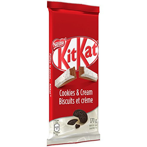 Nestle KitKat Cookies & Cream Chocolate Bar 170g/6.0oz{Imported from Canada}