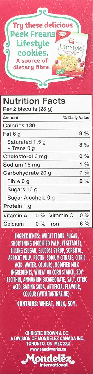 Christie Peek Freans, Fruit Creme Biscuits, 300g/10.6oz {Imported from Canada}