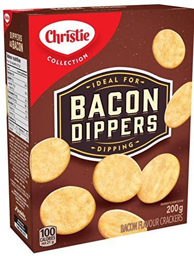Christie Bacon Dippers Crackers, 200g/7.05 Ounces, 12 Count, {Imported from Canada}