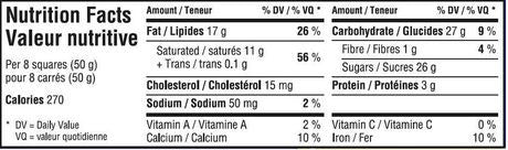 Waterbridge Smooth & Creamy Milk Chocolate Bar 200g {Imported from Canada}