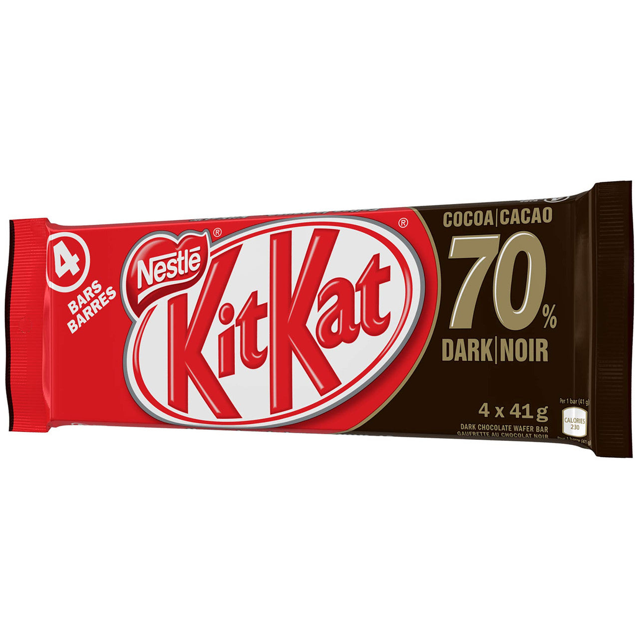 Kit Kat 4 Finger Dark 70%, 4x41g, Multipack {Imported from Canada}