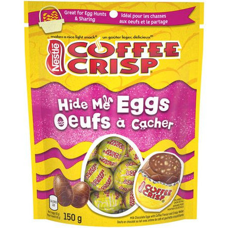 Nestle Coffee Crisp Easter Hide Me Chocolate Eggs 150g/5.3oz. (Imported from Canada)