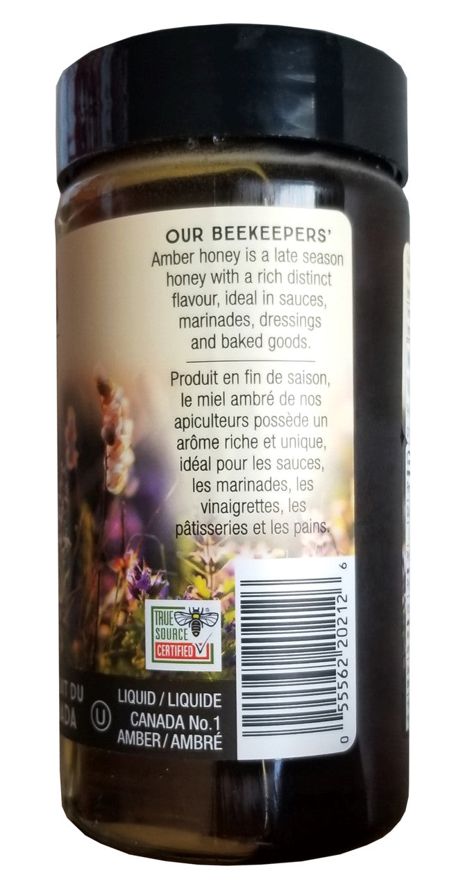 Bee Maid Bold & Rich Amber Honey, 500g/17.5 oz. Jar {Imported from Canada}