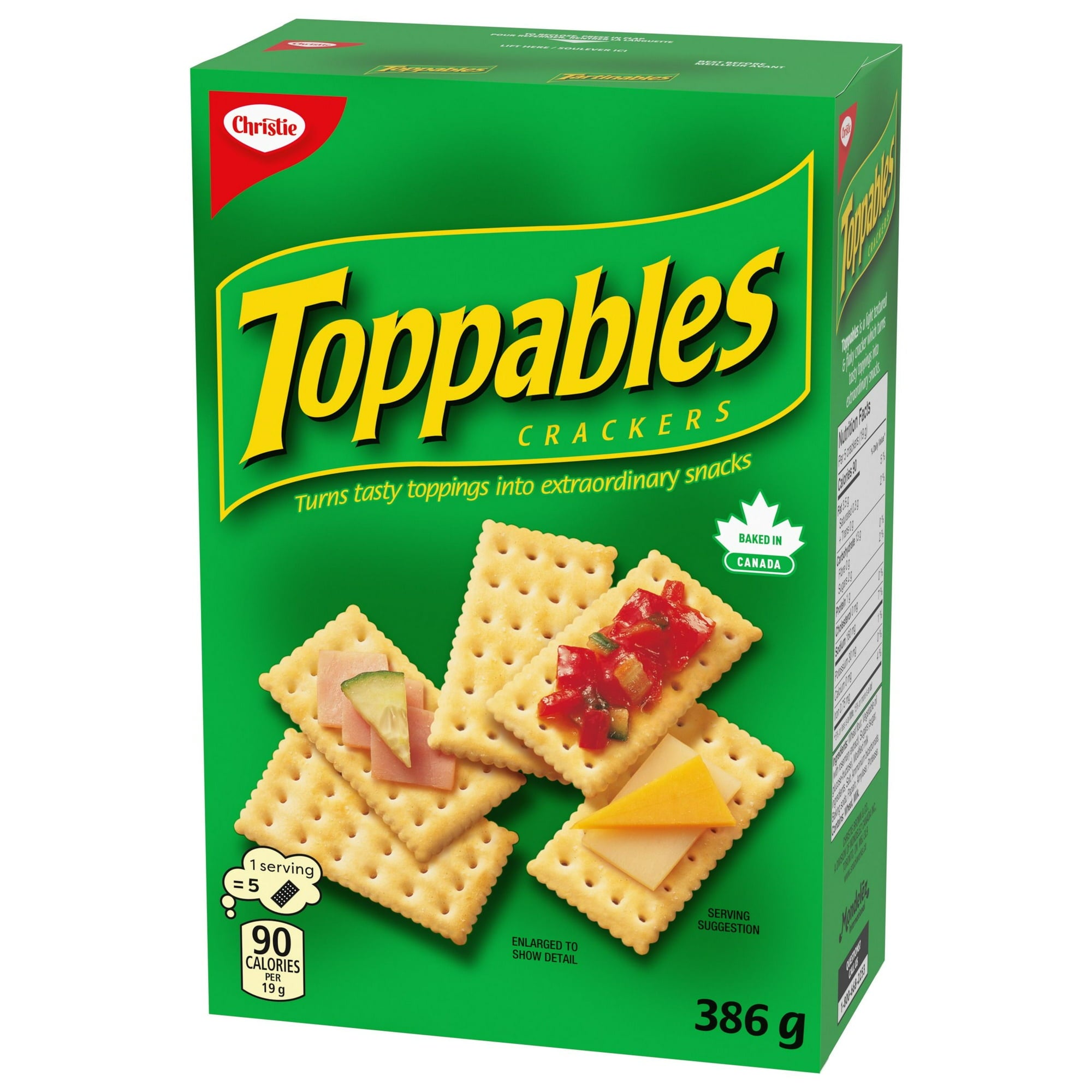 Christie Toppables Crackers, 386g/13.5 oz. Box