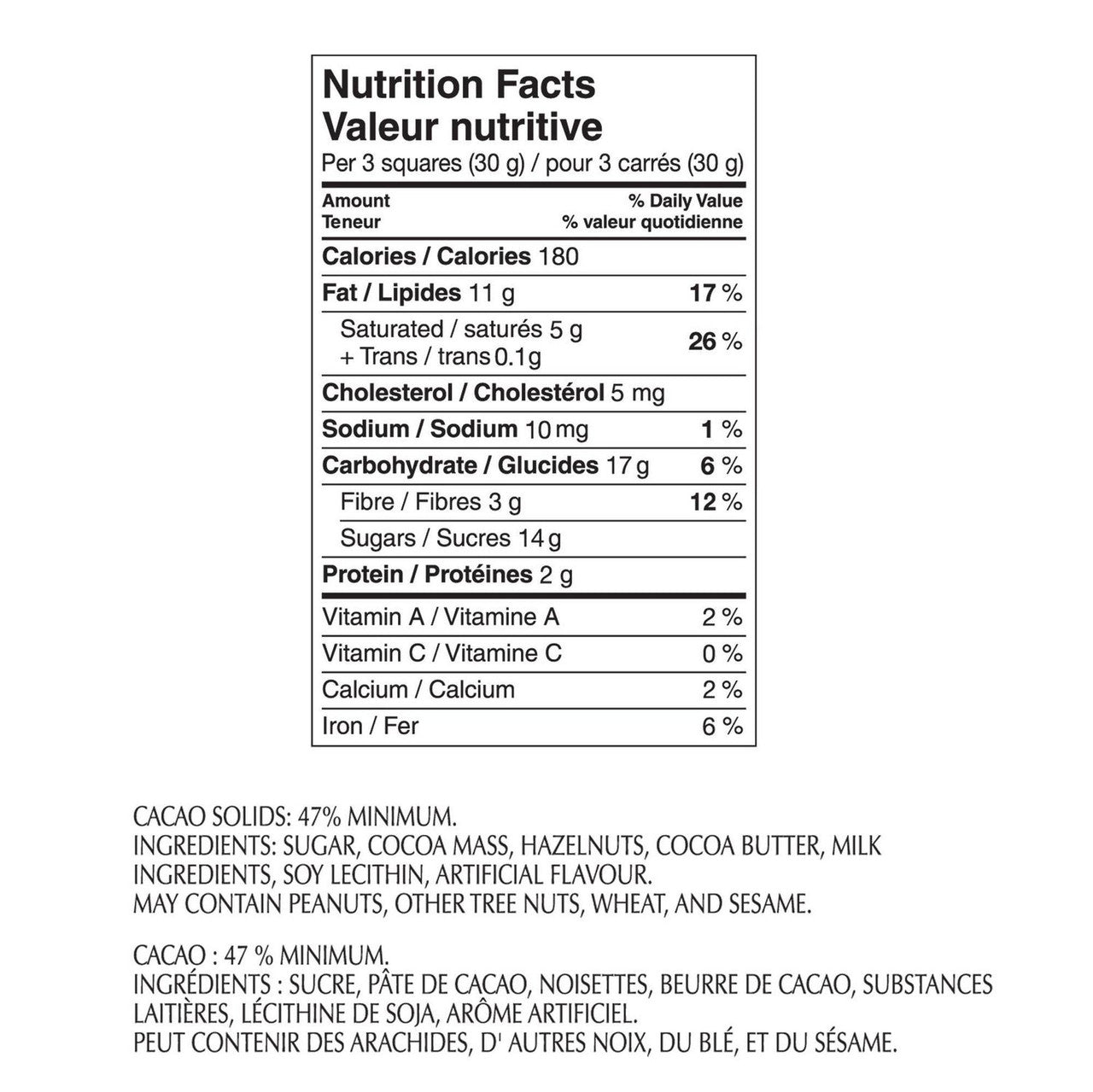 Lindt Excellence Roasted Hazelnut Dark Chocolate Bar, 100g/3.5 oz. {Imported from Canada}