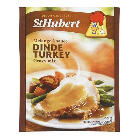 St Hubert Turkey Gravy Mix 25g/0.9 oz., 3 packs {Imported from Canada}