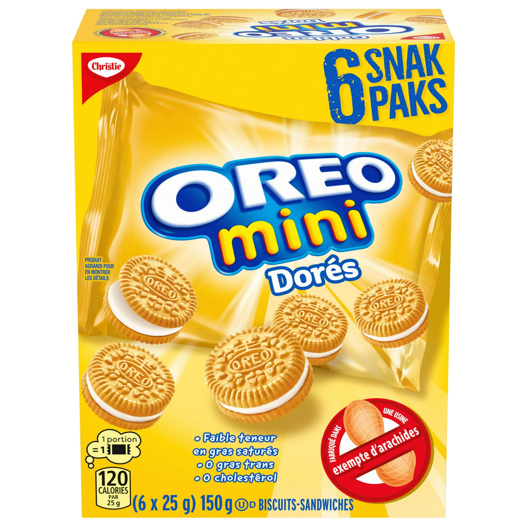 Oreo Golden Mini Cookies, (6 Pouches), 150g/5.3 oz