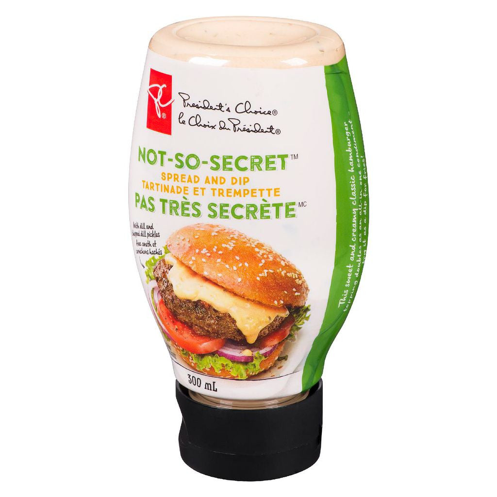 President's Choice Not-So-Secret Spread and Dip, 300ml/10.1 fl. oz., (2 Pack) {Imported from Canada}