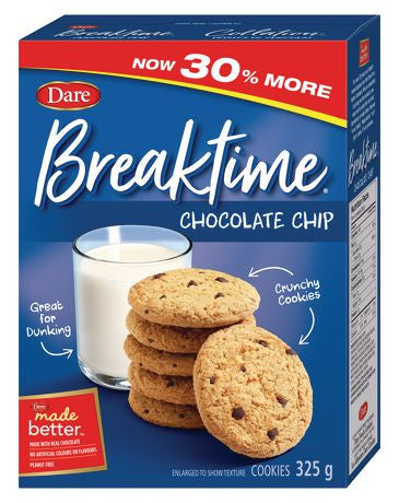 Dare Breaktime Chocolate Chip Cookies, 325g/11.5oz., {Imported from Canada}