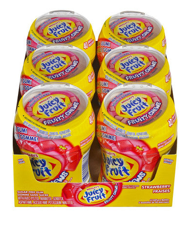 Juicy Fruit Sugar-Free Gum, Fruity Chews, Strawberry, 6x40ct, 240 Pieces {Imported from Canada}