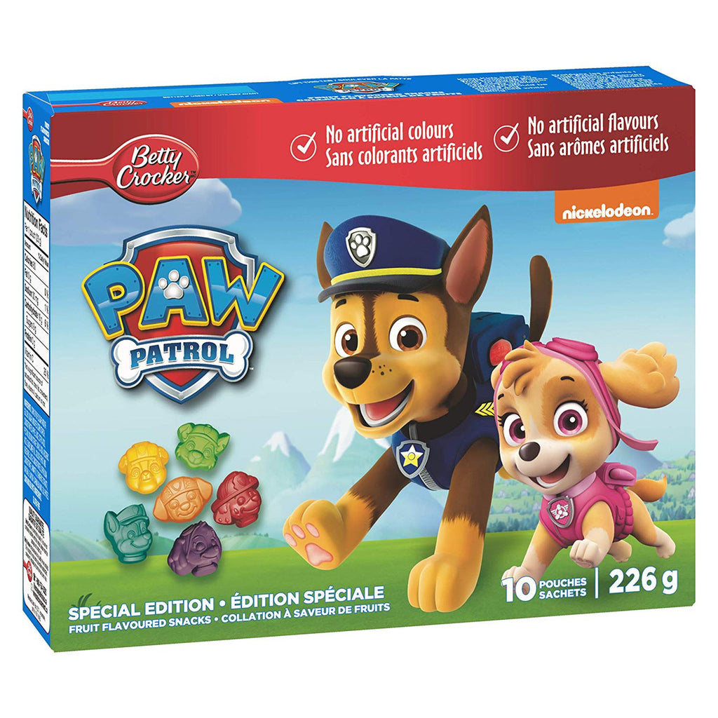 Betty Crocker, Paw Patrol, Fruit Snacks, Special Edition, 10ct, 226g/8oz., {Imported from Canada}