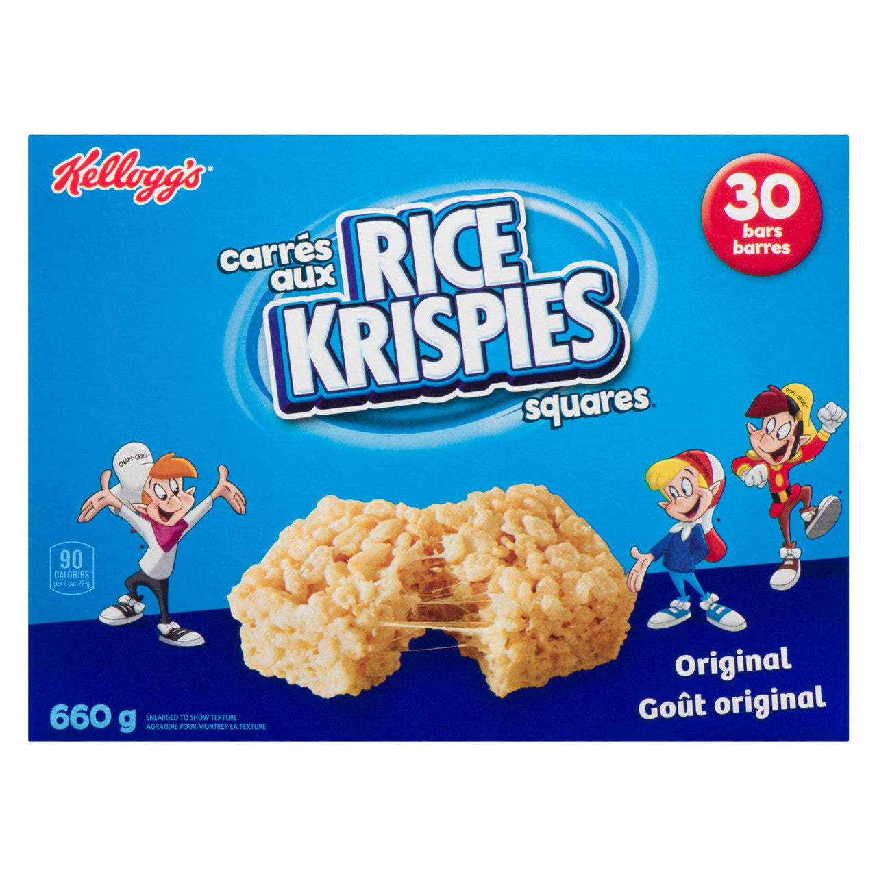 Kellogg's Rice Krispies Square Bars 660g/23.3 oz., Jumbo Pack-Original, 30ct (2 Pack) {Imported from Canada}