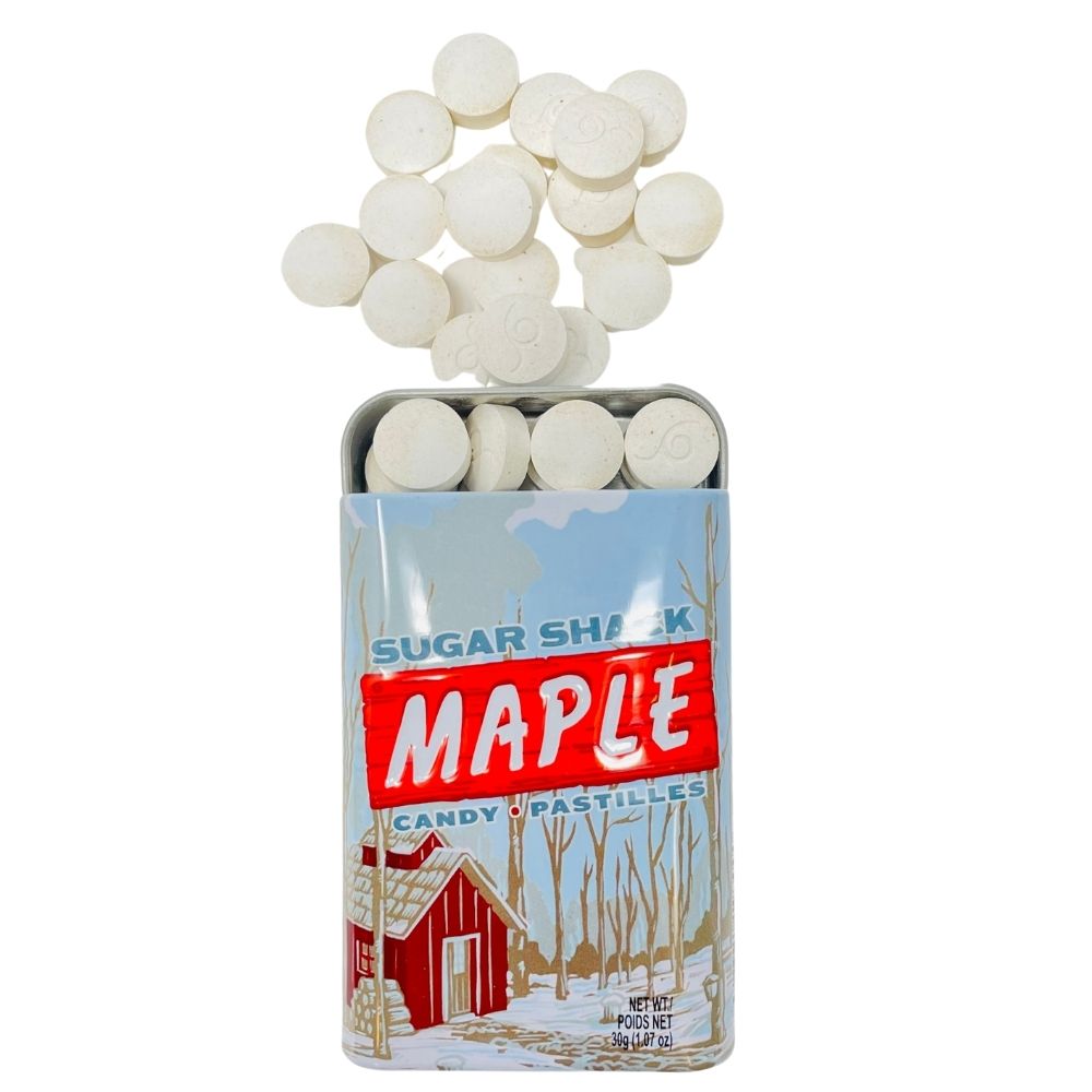 Sugar Shack Maple Candy Pastilles, 30g/1.06 oz. Tin | Caffeine Cams ...