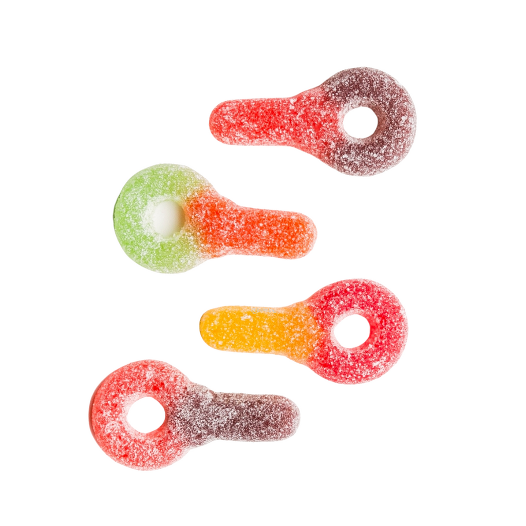 Carnaby Rainbow Sours Gummies, 500g, picture of sour keys gummies.