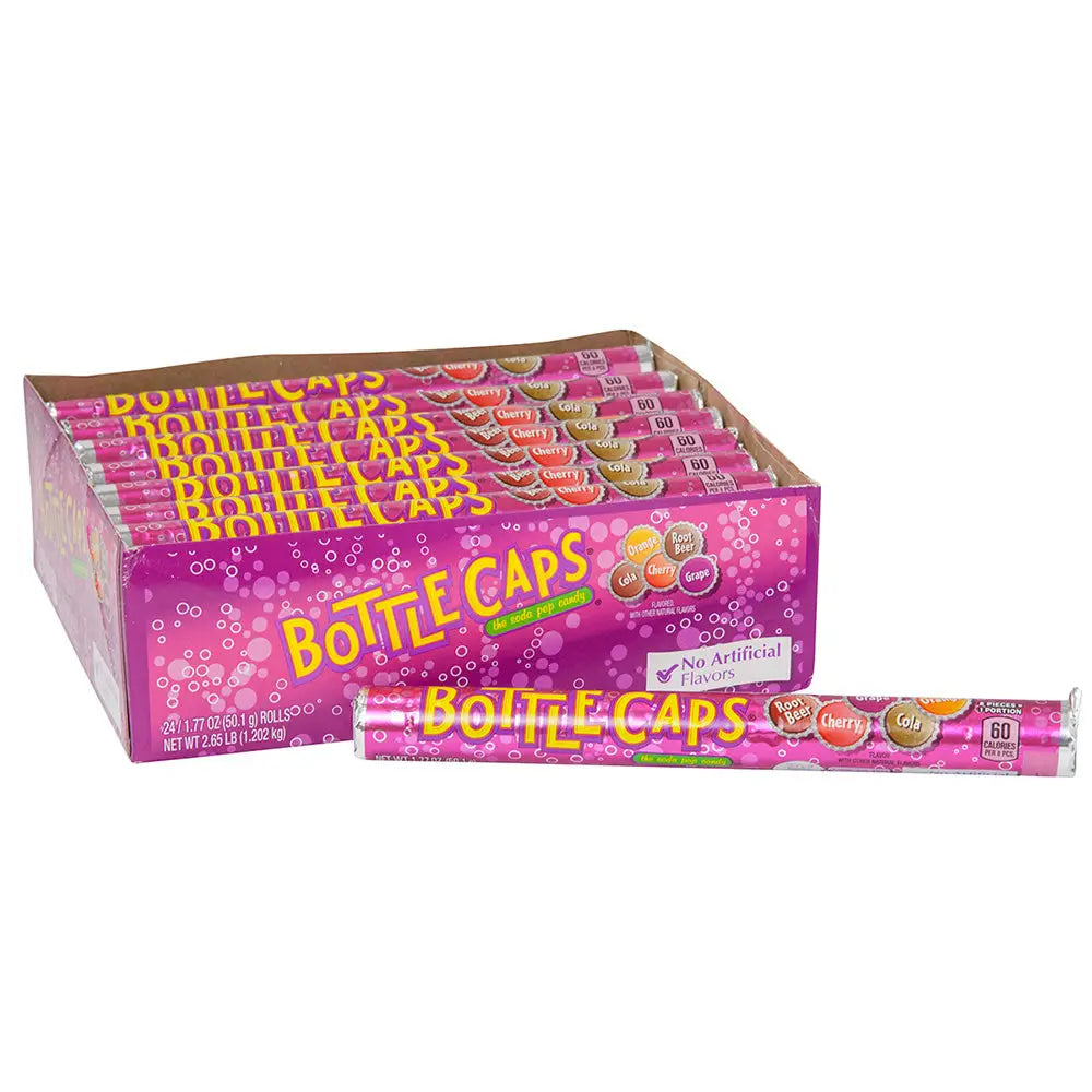 Bottle Caps Retro Candy 24ct x 50g/1.75 oz. Rolls