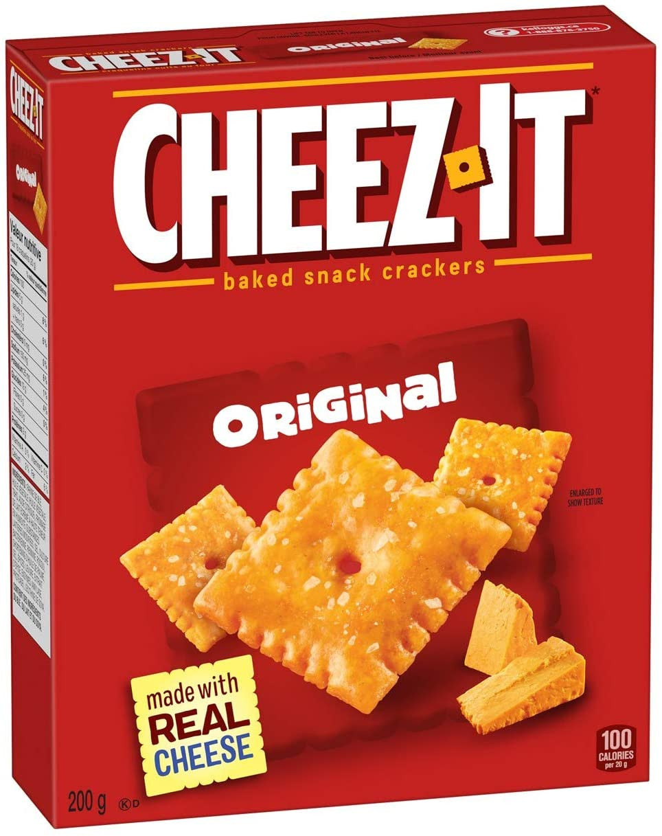 Cheez-It Original Baked Snack Crackers, 200g/7.1 oz., Box, {Imported from Canada}