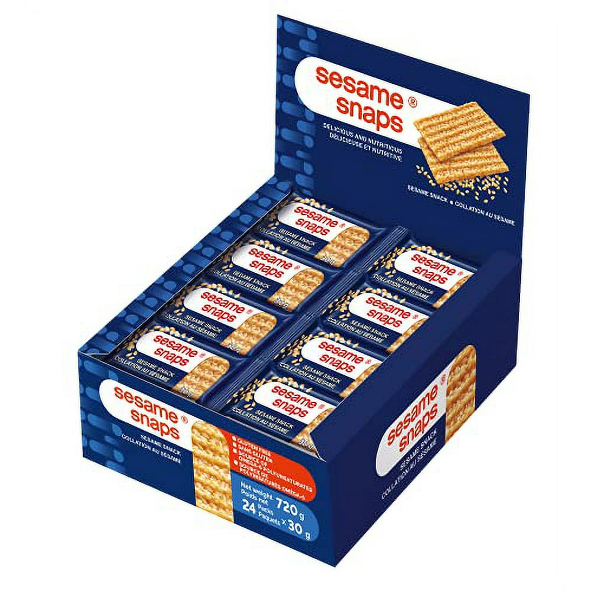 Sesame Snaps, Ready To Eat Snack Bars, 24 Pack, 30g each, 720g/25.3 oz