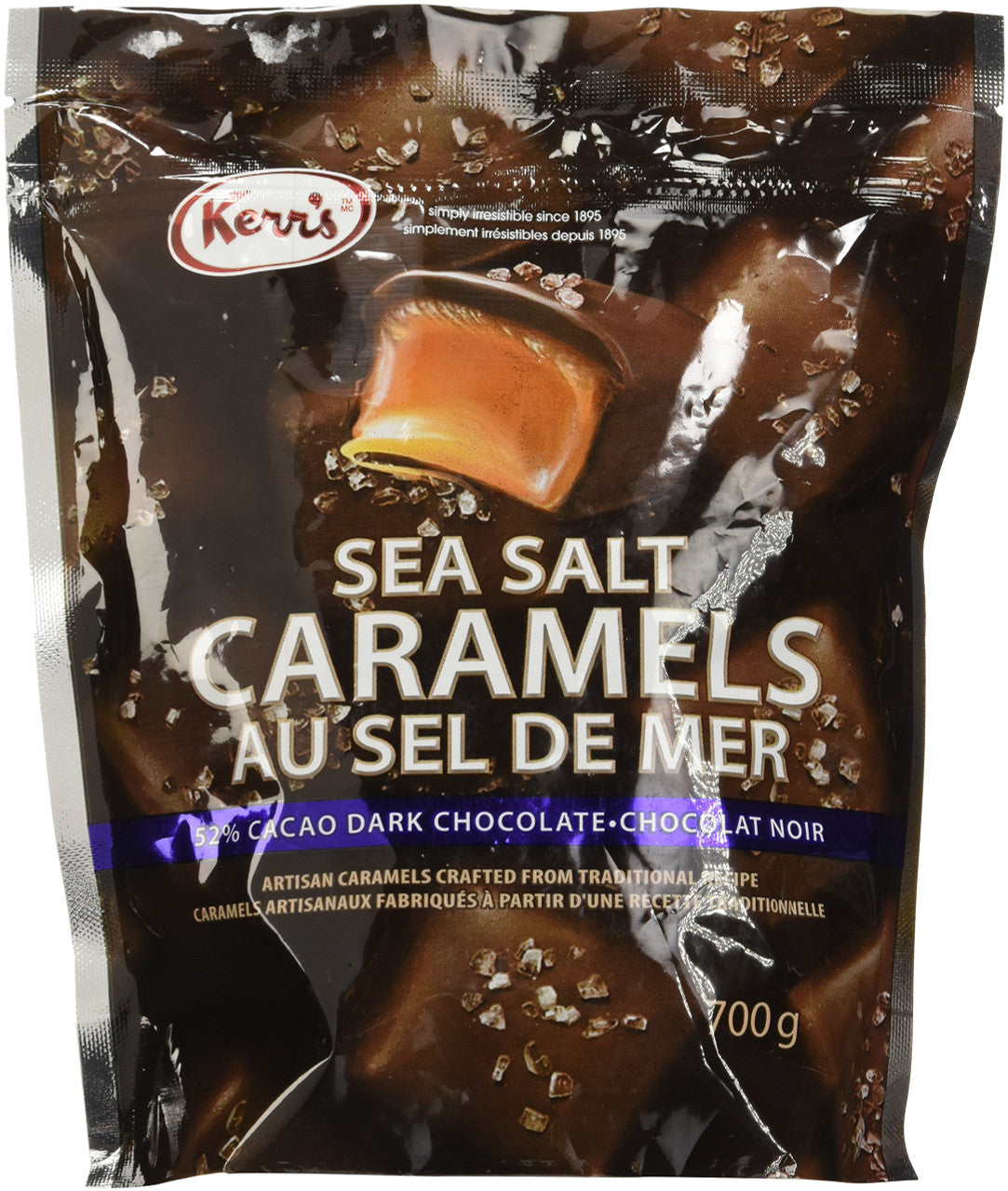 Kerr's Sea Salt Caramels, Dark Chocolate, 700g/24.69oz {Imported from Canada}