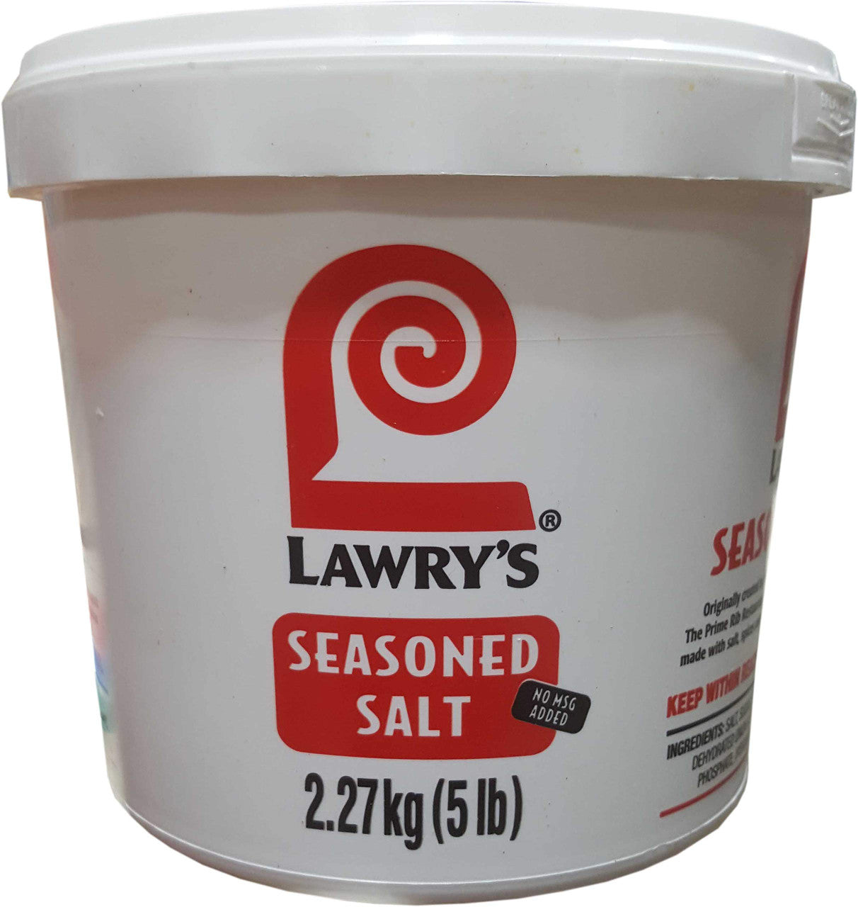 Lawry's Seasoned Salt, No MSG,  2.27 Kg/5lbs., {Imported from Canada}