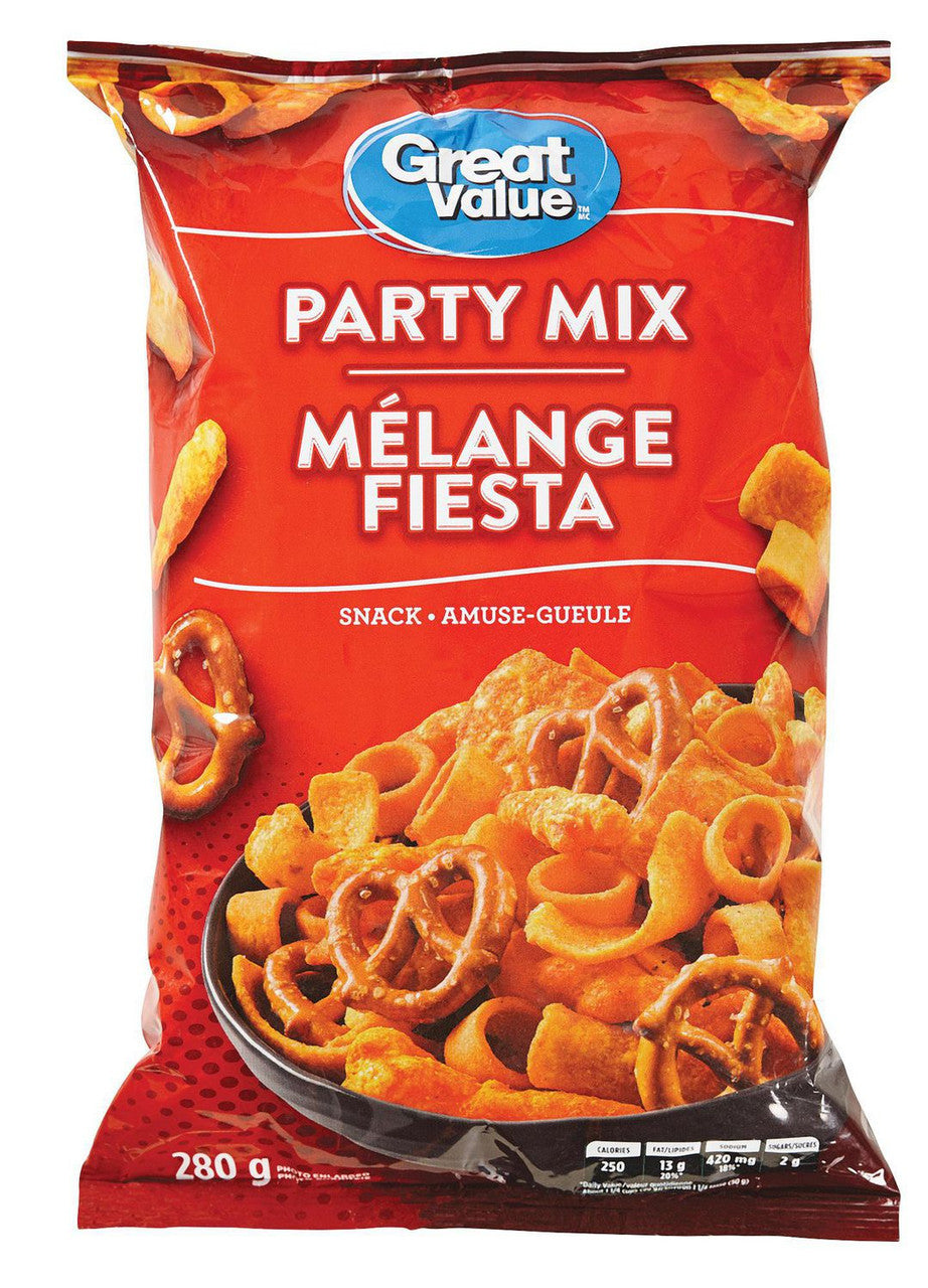 Great Value Party Mix, 280g/10 oz., Bag, {Imported from Canada}
