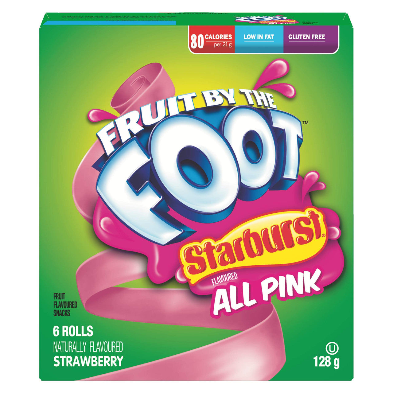 Betty Crocker, Gluten Free, Fruit by The Foot, Starburst All Pink, 6 Count, 128g/4.5oz