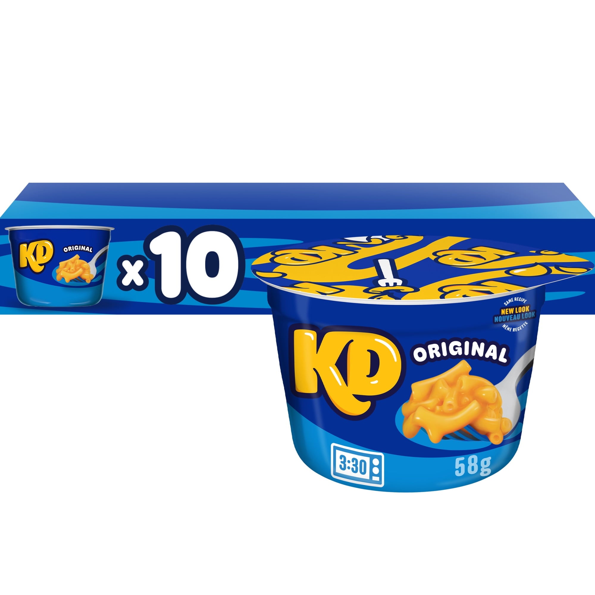 KD KRAFT DINNER Snack Cups - Original Macaroni & Cheese 58g, 10ct - 10 Pack