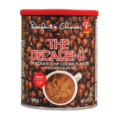 President's Choice The Decadent Chocolate Chip Cookie Flavor Hot Chocolate, 500g