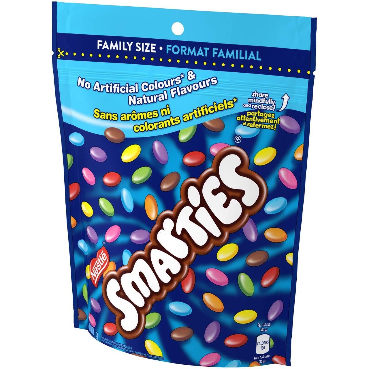 Nestle Smarties  Pop'N Pour Sharing Bag, 400g/14.1 oz., {Imported from Canada}