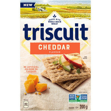 Triscuit Crackers Cheddar Flavour, 200g/7.1 oz. {Imported from Canada}