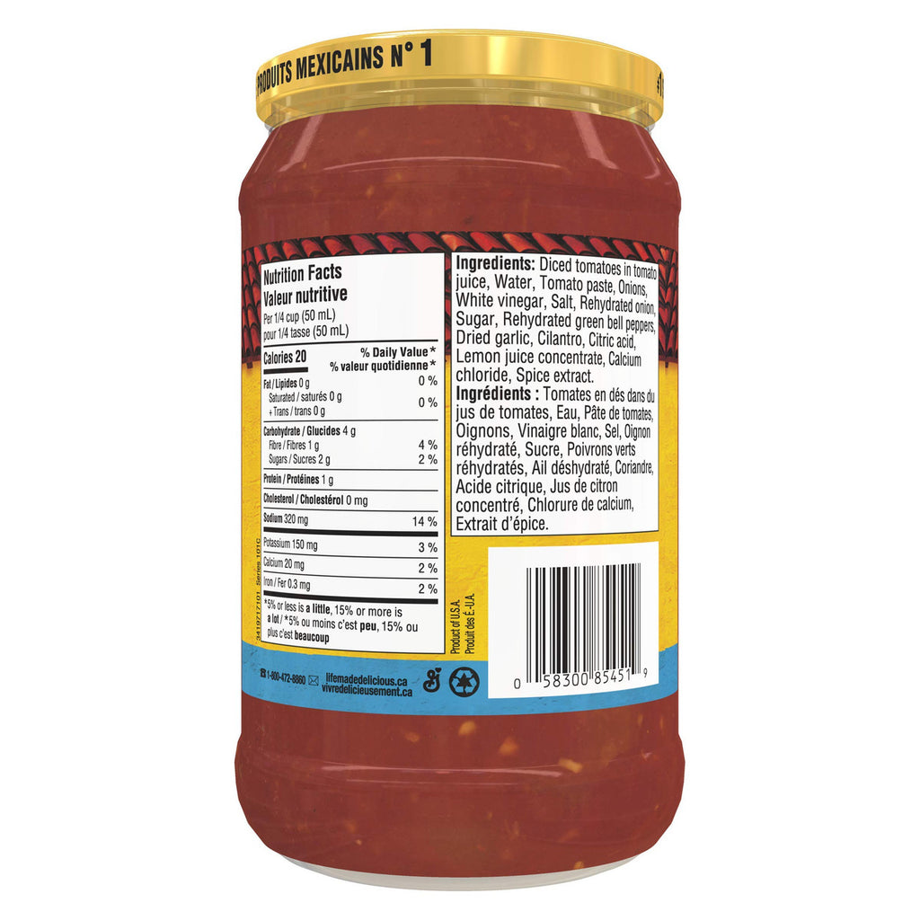 Old El Paso Thick 'n Chunky Mild Salsa, 650ml/22 fl.oz., {Imported from Canada}