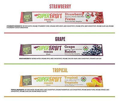 Deebee's Organics  Superfruit Freezie Juice Bars 12x53ml{Imported from Canada}