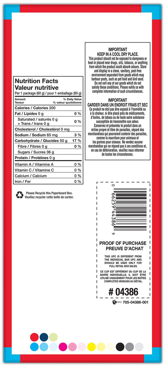 Jolly Rancher Misfits Gummies Candy, 60g/2.1oz. Per Pack, (18 Pack) {Imported from Canada}