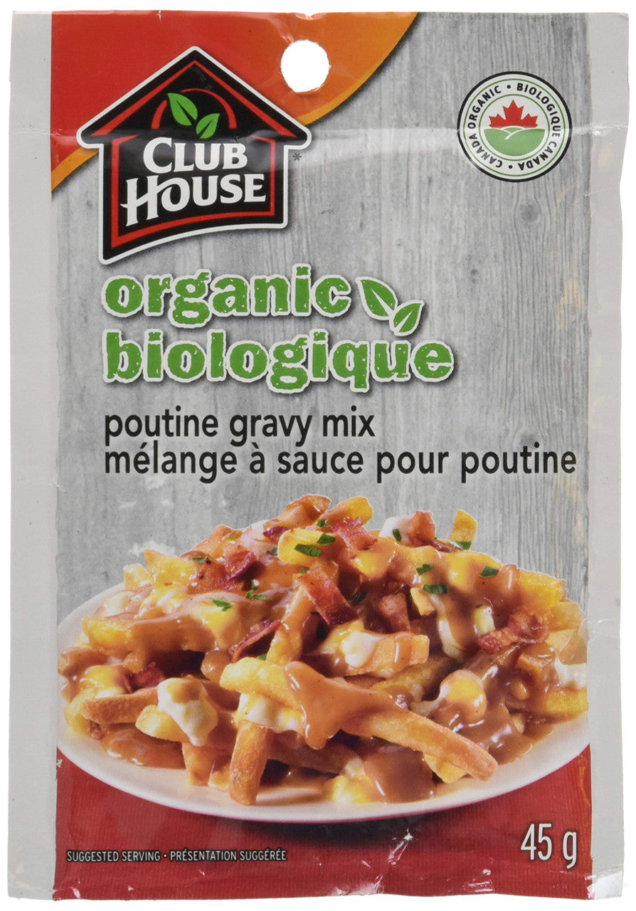 Club House, Organic Gravy Mix, Poutine, 45g/1.6oz, {Imported from Canada}