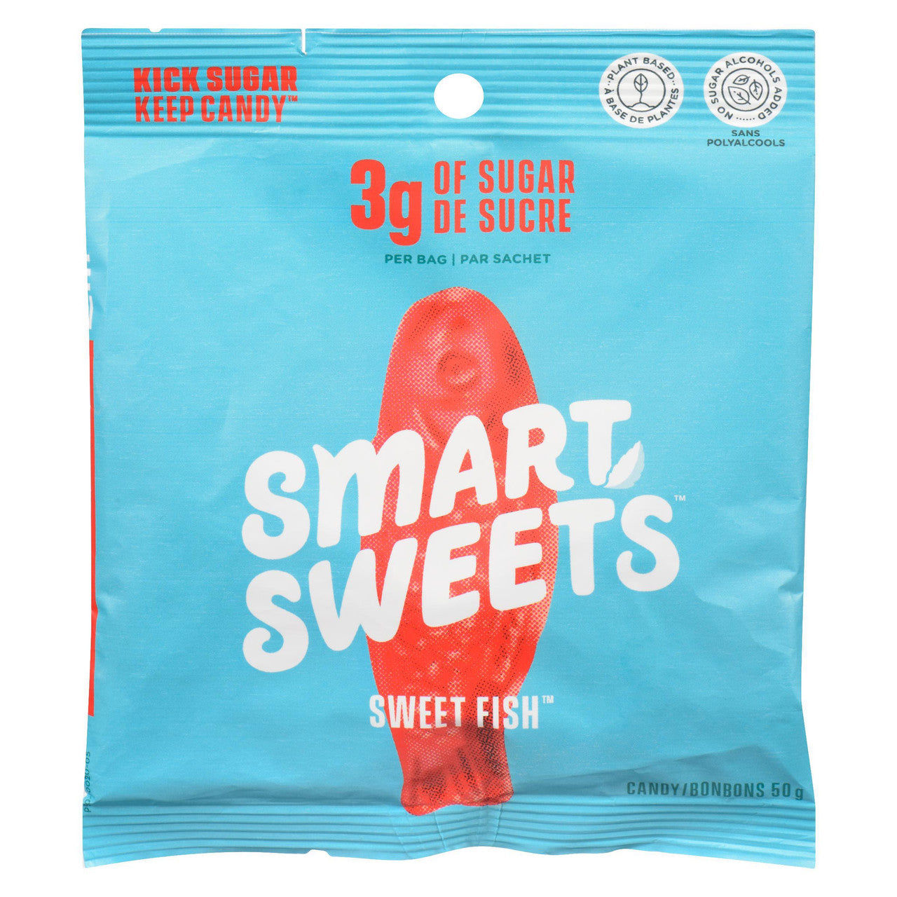 Smart Sweets Gummy Sweet Berry Fish, 50g/1.75 oz. Bag {Imported from Canada}