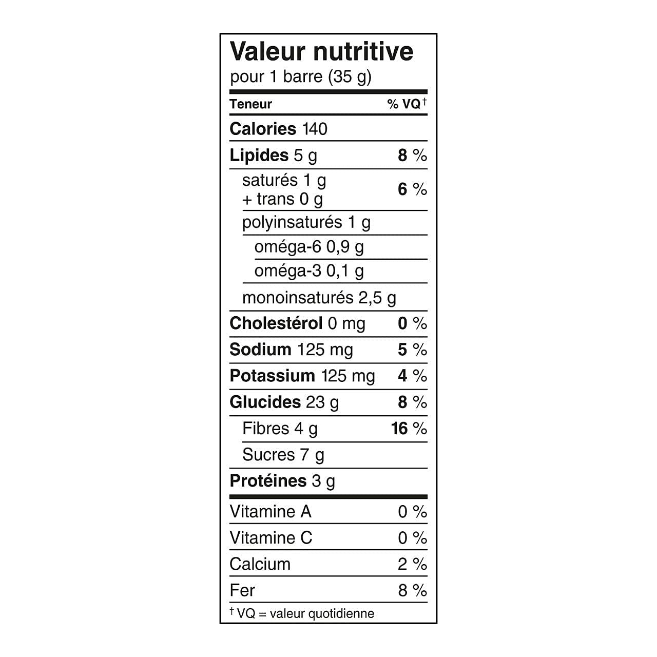 Kashi Chia Chocolate Almond and Sea Salt Chewy Granola Bar Non-GMO 5 Bars, 175g/6.17oz, 2-Pack {Imported from Canada}