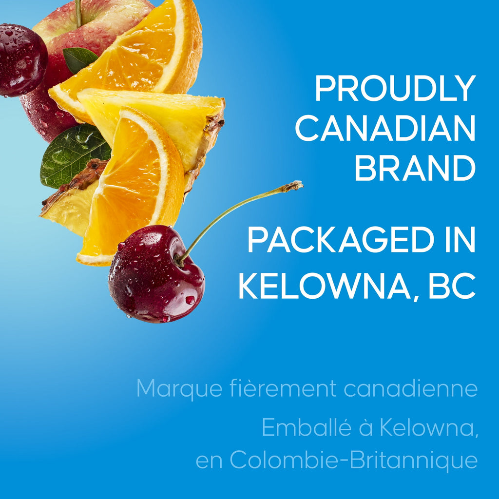 SunRype Fruit Juice, Fruit Medley, Proudly Canadian Brand label