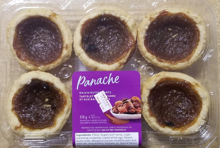 Panache Raisin Butter Tarts, (6) Tarts per Box, 510g/18 oz., {Imported from Canada}