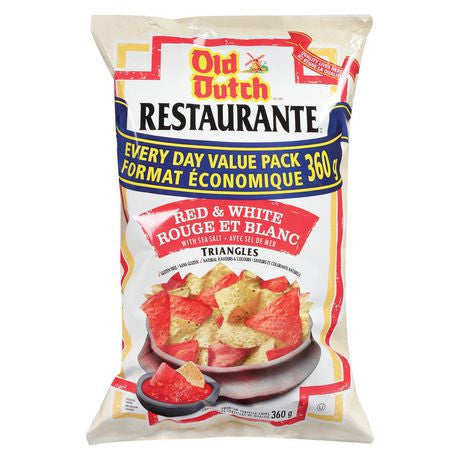 Old Dutch Restaurante Red & White Tortilla Chips 360g/12.7oz, {Imported from Canada}