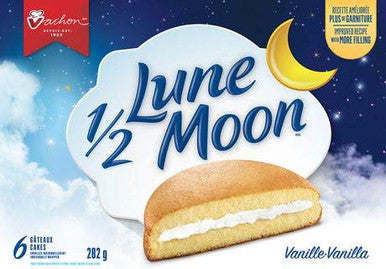 VACHON  Half Moon, Fluffy Vanilla Cakes, 282g/9.9oz., 6 cakes., {Imported from Canada}