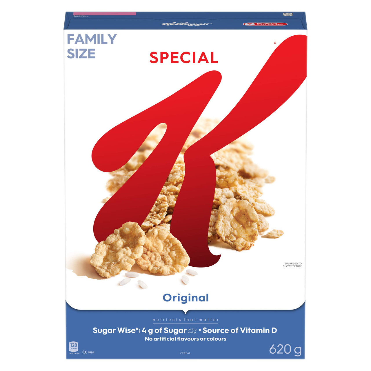Kellogg's Special K Original, Family Pack, Cereal, 620g/21.9oz.,{Imported from Canada}