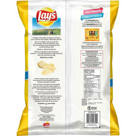 Lay's Classic Potato Chips, 415g/14.6 oz Bag, (Imported from Canada)