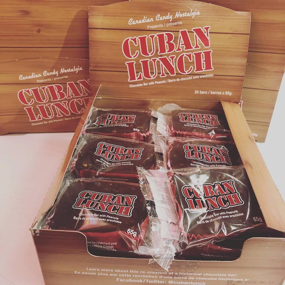 Cuban Lunch Chocolate Bar with Peanuts, 24ct/65g bars, {Imported from Canada}
