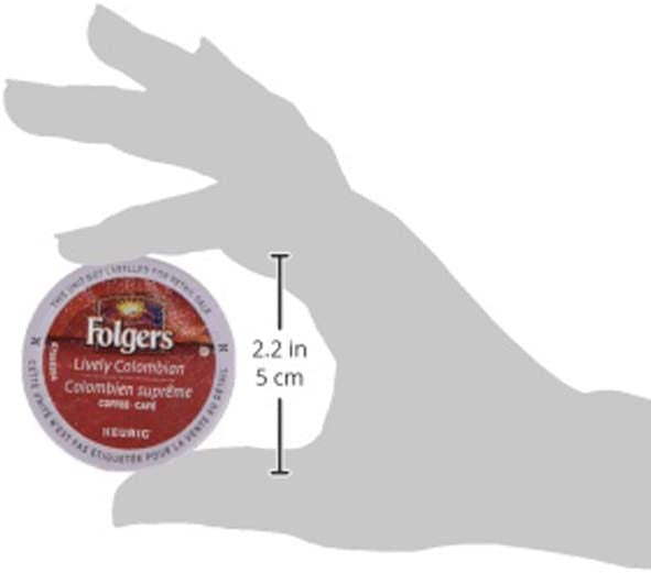 Folgers Lively Colombian K-Cup Coffee Pods 30 Count, {Imported from Canada}