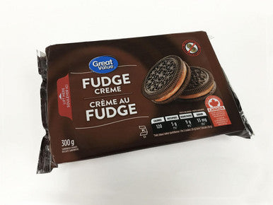 Great Value Fudge Creme Cookies, 300g/10.6 oz., {Imported from Canada}