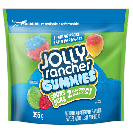 Jolly Rancher Assorted Sours Gummies, 355g/12.4 oz - Front Of Bag