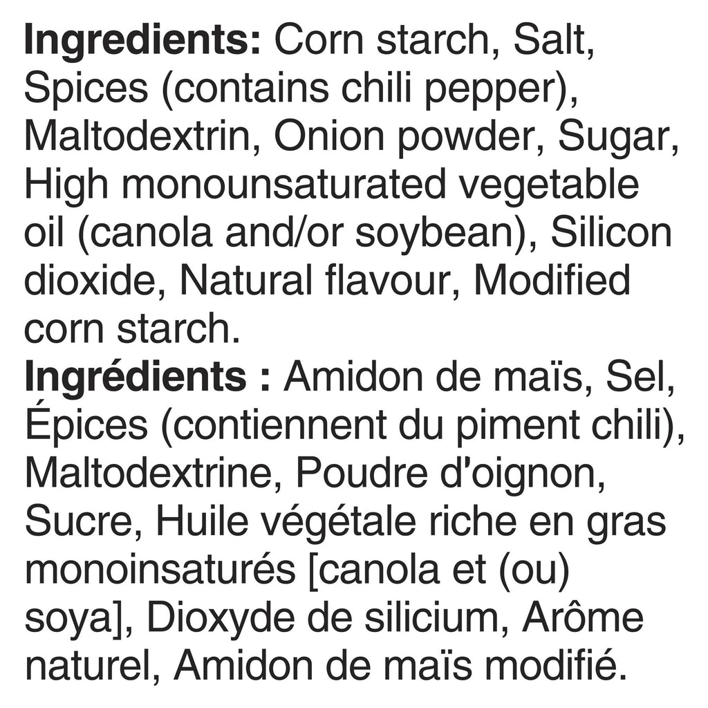 Old El Paso Taco Seasoning Mix, 24g/1 oz - Ingredients Label