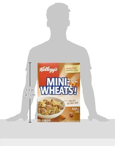 Kellogg's Mini-Wheats Maple Flavour Cereal 500g/17.6oz (Imported from Canada)